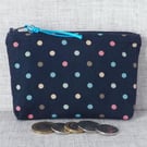 Coin purse, make up bag, spots