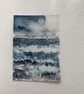 ACEO Original Watercolour Stormy Water 1