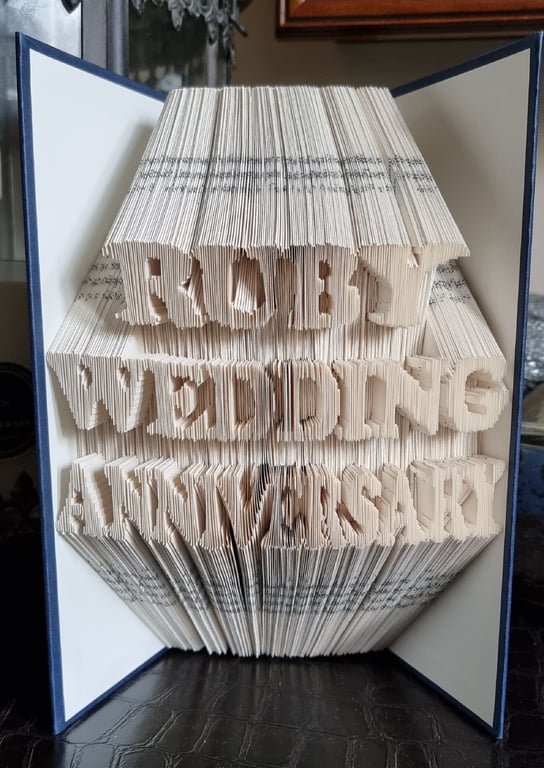 Ruby Wedding Anniversary COMBI Book Folding Pattern - EMAILED PDF PATTERN