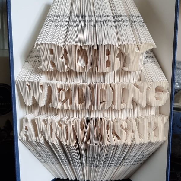 Ruby Wedding Anniversary COMBI Book Folding Pattern - EMAILED PDF PATTERN