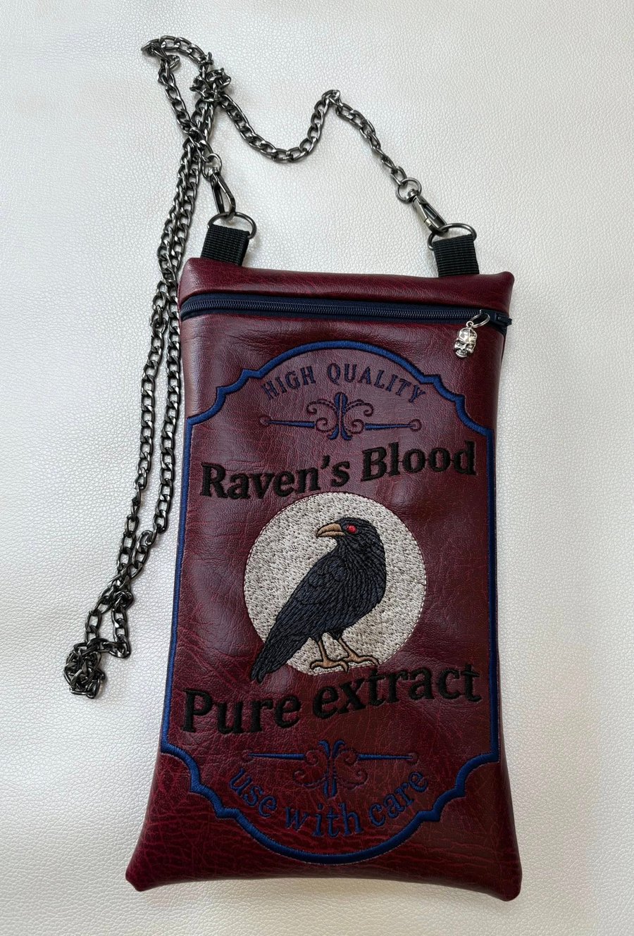 Embroidered Alchemist inspired Ravens blood Bag 