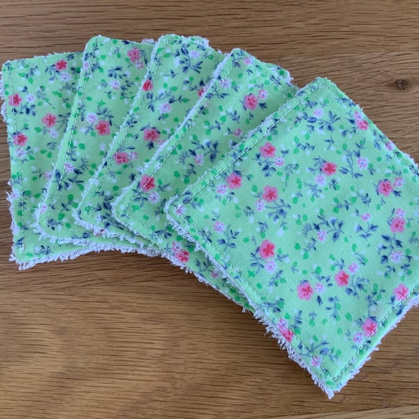 Reusable Bamboo Towelling Cotton Face Wipes, Eco friendly, Washable, Make up pad