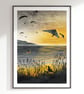 Sunset Flight Illustrated Art Print - Image 5