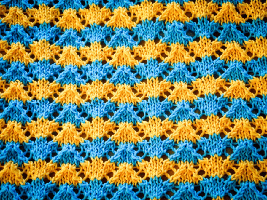 The Sun 'n' Surf baby blanket - DIGITAL PATTERN ONLY - Stand with Ukraine Appeal