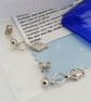 Decorative diamond drop sterling silver earrings - Image 2