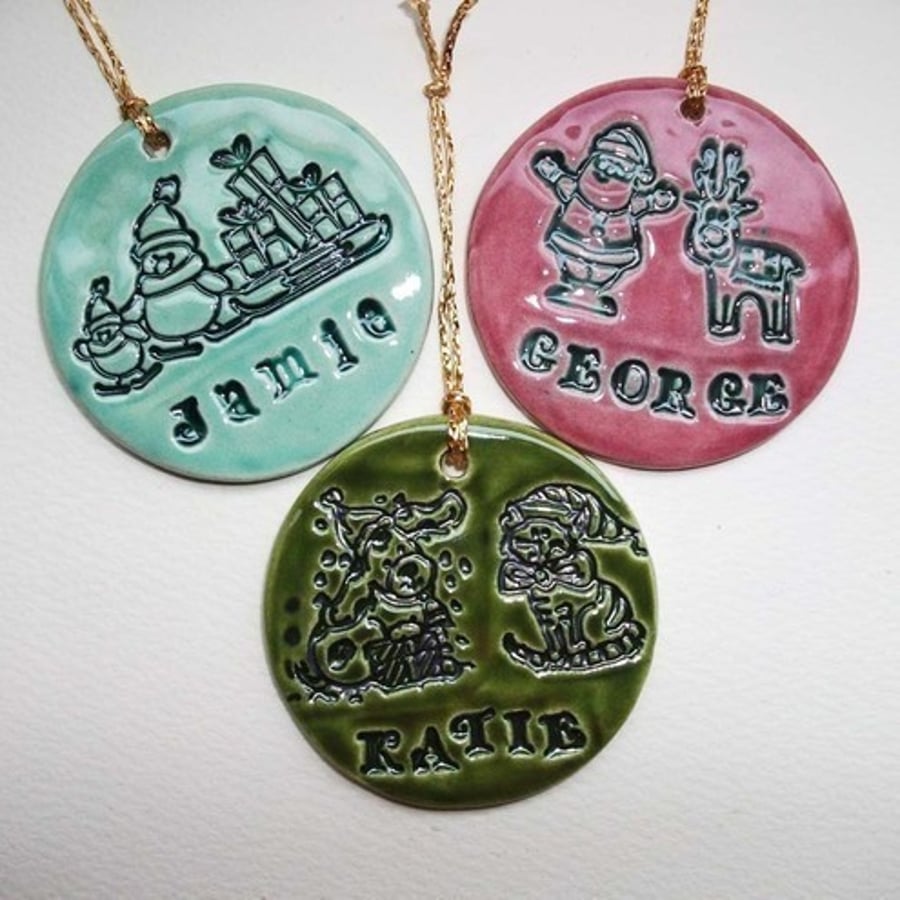 cute personalised tree decoration