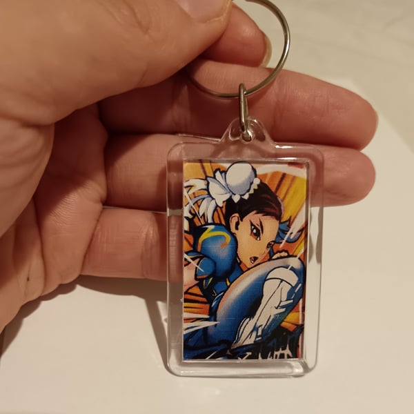 Chun-Li Street Fighter Graffiti Art Photography Keyring 