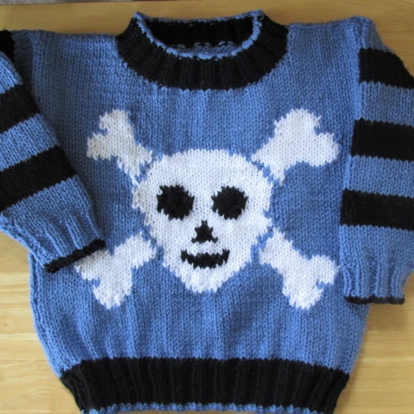 Hand Knitted Child's Pirate Sweater 22