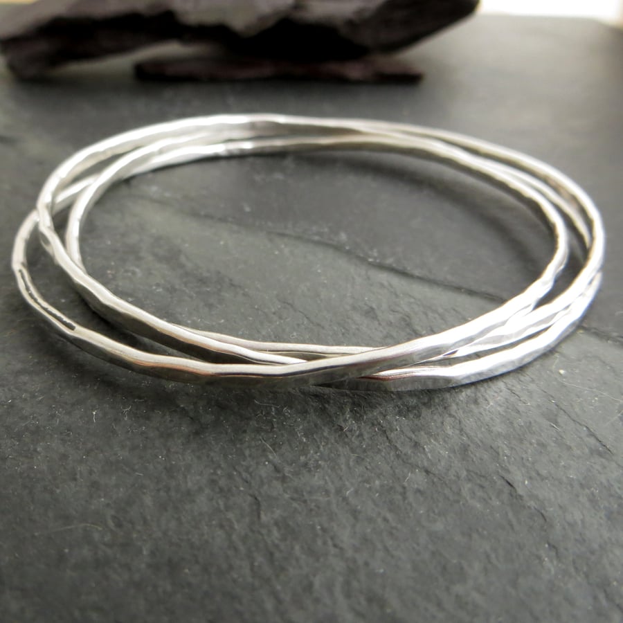 Beautiful hot sale silver bangles