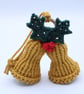 Macrame Christmas Bells, hanging bell decoration - Image 7