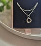Sterling Silver,Silver Necklace,Round Interwoven Pendant