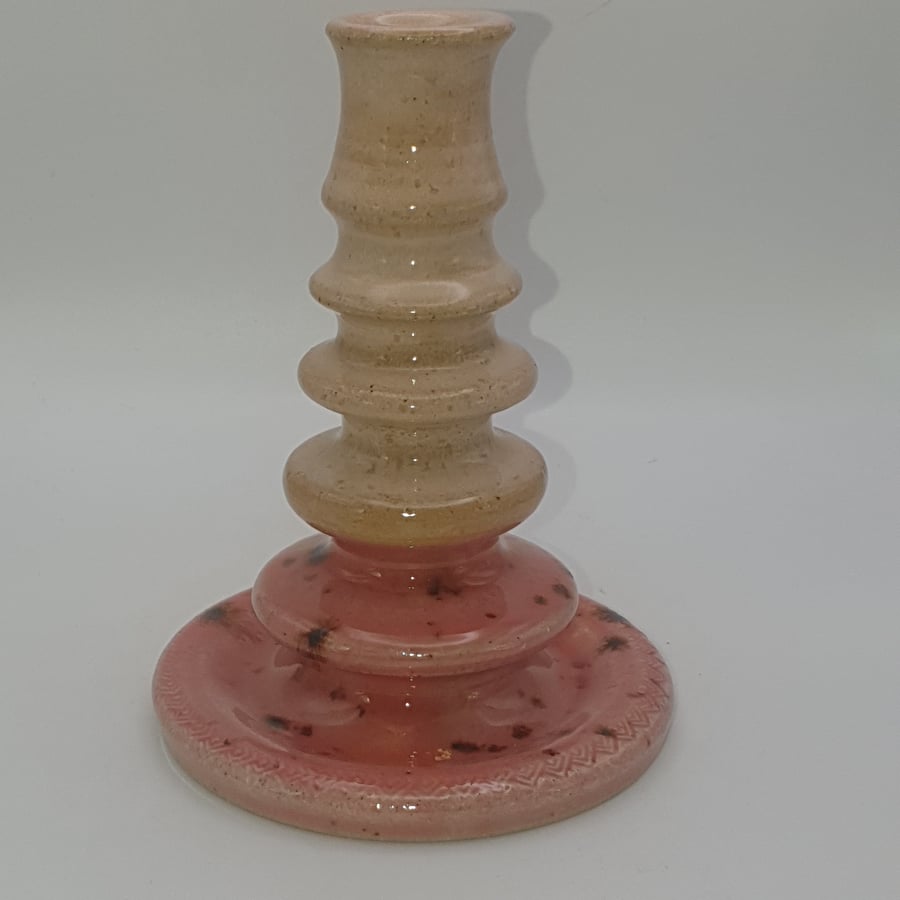 Stoneware candlestick