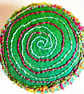Buttons 1 inch button Hand Dyed Silks and Cottons Free Machine Embroidery Button