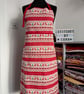 Handmade Nordic Christmas Apron – Linen Look Canvas, Adjustable Straps,