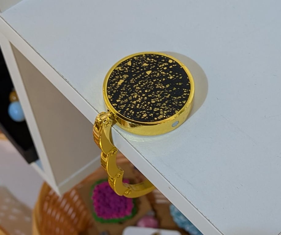 Handmade Polymer Clay Cabochon Purse Hook Foldable Bag Holder