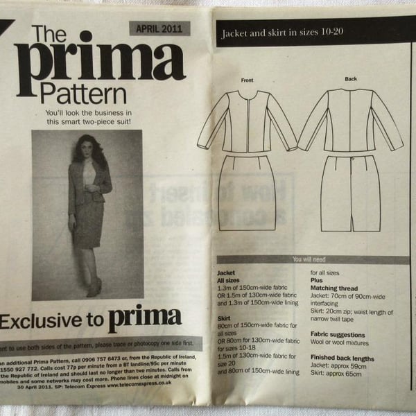 A multi-size sewing pattern for a woman's lined... - Folksy