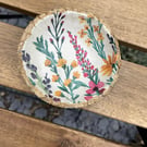 Small Decoupage Dish with Floral Design
