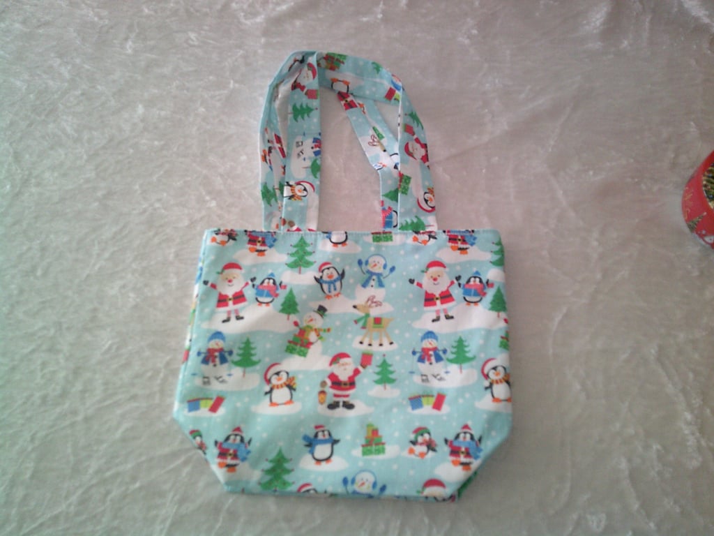 Santa and Penguins Gift Bag