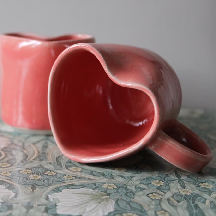 Handmade Ceramic Heart Mug