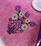Extra large Harris Tweed shopper with embroidered Flowers  - Image 3