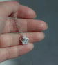 Silver Flower Pendant with Lace Pattern - Image 2