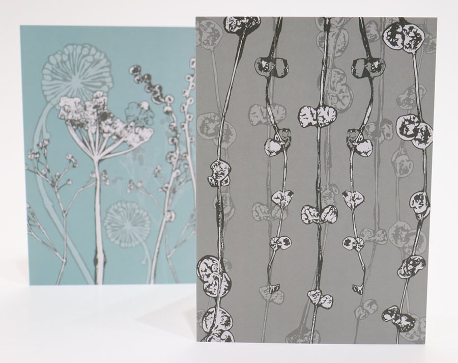 String of hearts greetings card