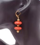 Pressed Coral Saucers & Gold Plated Spacers 3 Piece Jewellery Set, Gift for Her - Image 8