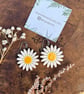 Handmade Ceramic Daisy Earrings, Foraged Dartmoor Clay, Stainless Steel, White Y - Image 6