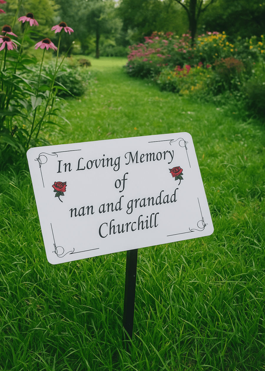 Grave Plaque Grave Marker Remembrance Plaque Outdoor Memorial Plaque Memorial 