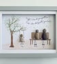 Personalised Pebble Art Family Bench and Tree - the perfect custom gift