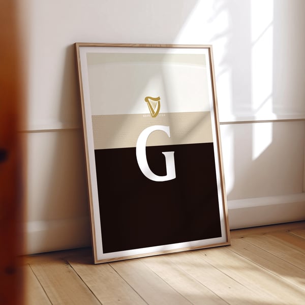 Split The G - Funny Beer Retro Guinness Print - Funny Dad Gift for Man Cave