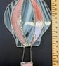 Stained Glass Hot-Air Balloon Suncatcher in streaky white, clear and sunset pink - Image 2