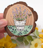 Lavender hand-painted log slice magnets, Lavender gift - Image 3