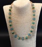 Carved Glass Coin Necklace
