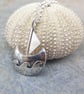 Sterling silver sailing boat pendant