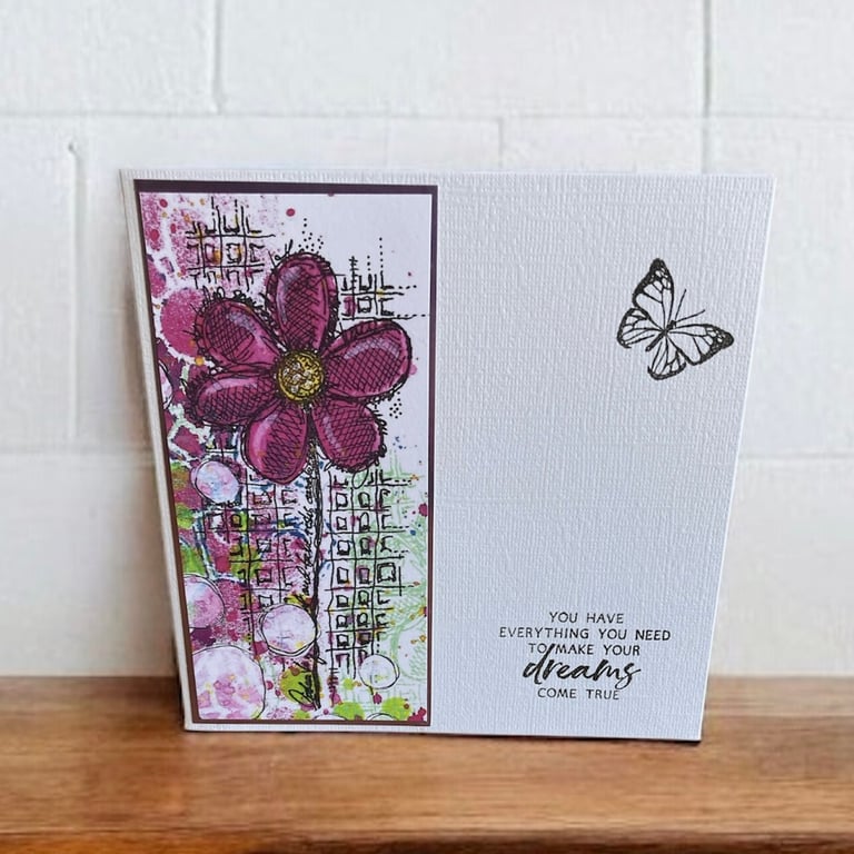 Floral Greetings Card for a Birthday or Other Occasion 