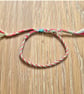 Boho Braided Stacker Bracelet, Handmade Woven Jewellery, Adjustable (STK-0017)