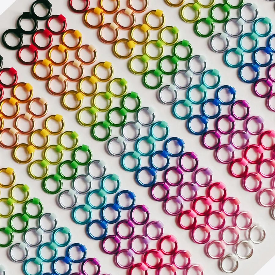 Knitting Ring Stitch markers - 16 Colours