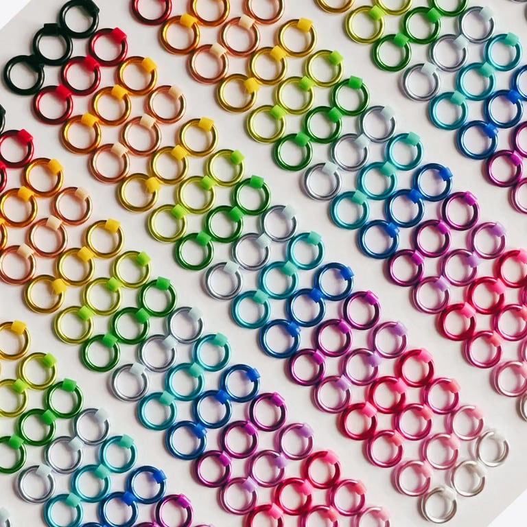 Knitting Ring Stitch markers - 16 Colours
