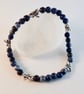 Blue Sodalite Bracelet With Silver Dragonflies - Handmade In Devon - Image 5