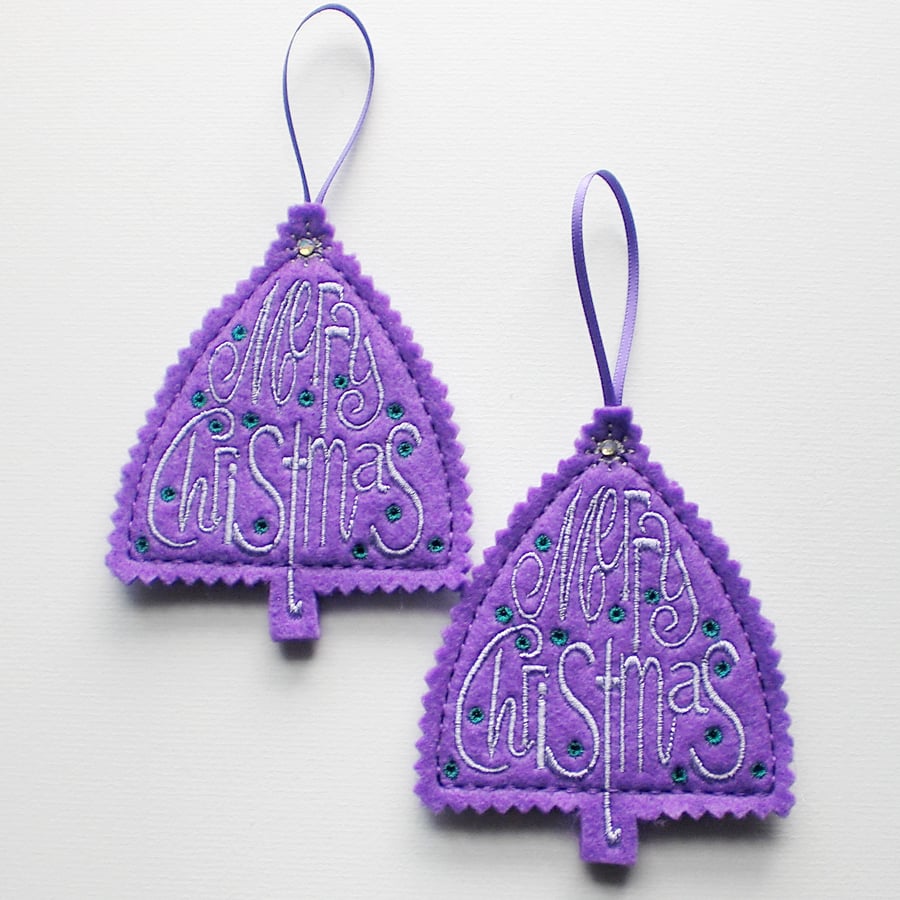 Christmas Greeting Decoration. Set of 2