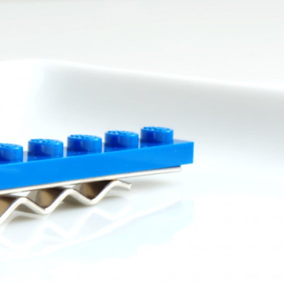 Blue Lego Tie Clip for Weddings Fun & Special Occasions, more colours available