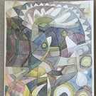 Watercolour abstract landscape 1