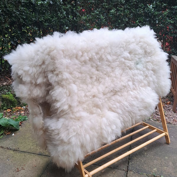 Large pure wool rug Hand-Felted with soap and water