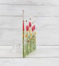 Floral Poppy Meadow Tealight Holder; Freestanding Poppies Picture Tile - Image 6