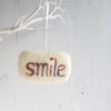 Smile felted word