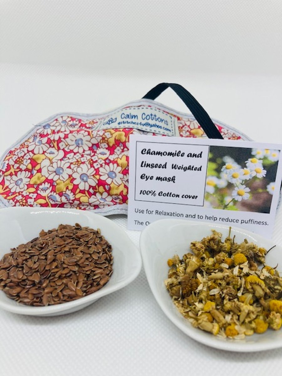 Eye Mask - Chamomile and linseed weighted aromatherapy eye mask