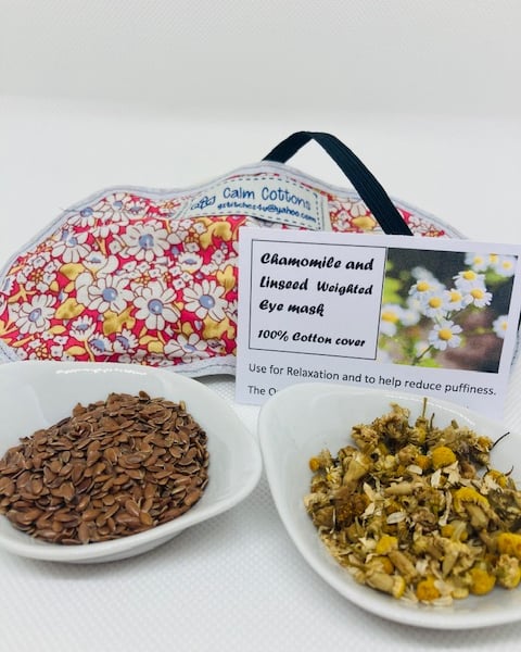 Eye Mask - Chamomile and linseed weighted aromatherapy eye mask