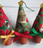 Trio of Tiny Christmas Tree Tree Decorations - Image 7