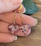 Handmade Pink Lampwork Heart Earrings - Image 8